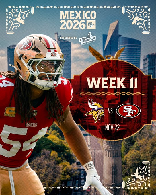 NFL: 49ers enfrentarán a los Vikings en la Ciudad de México